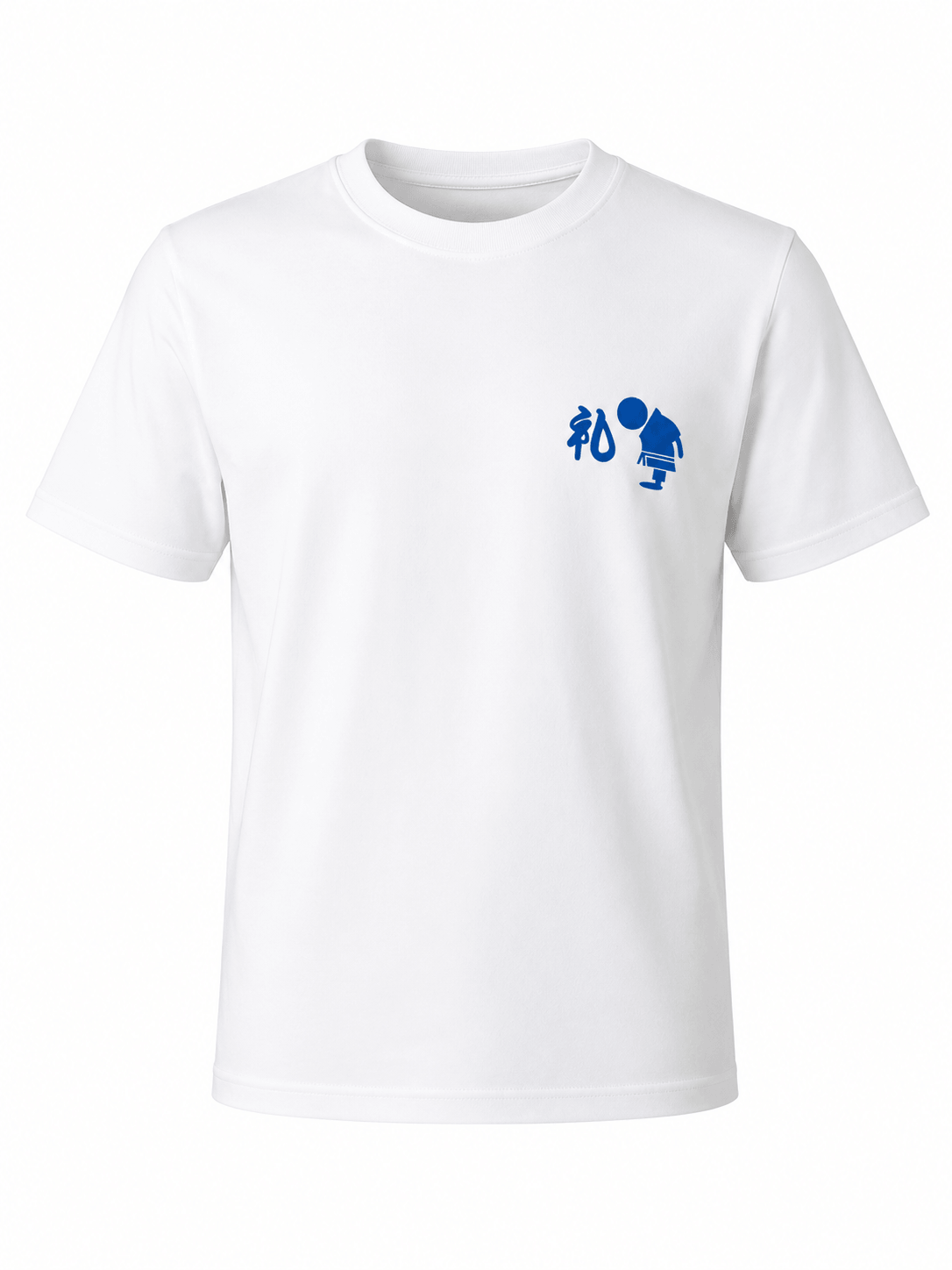 White Shureido karate t-shirt with a red Shuri-jo castle graphic and blue Shureido text logo on the front chest.